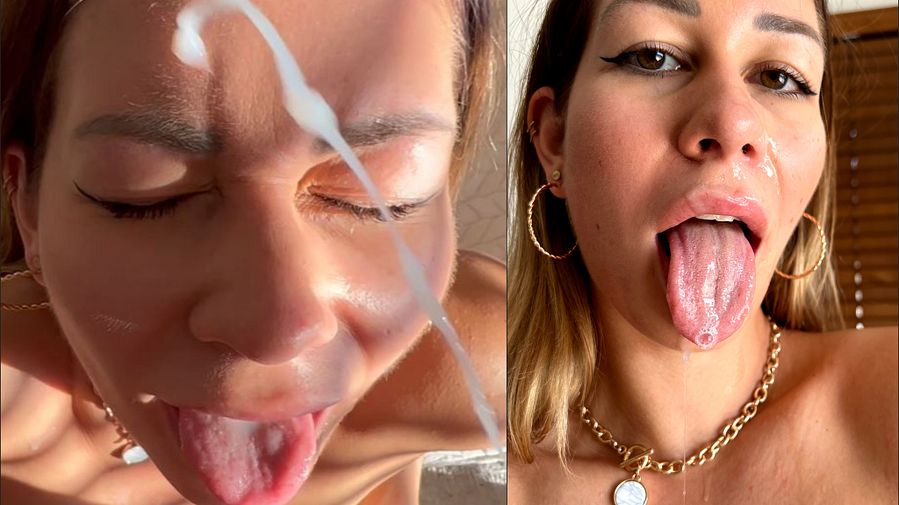 Sweet tooth Lia gets XXL sperm bomb!