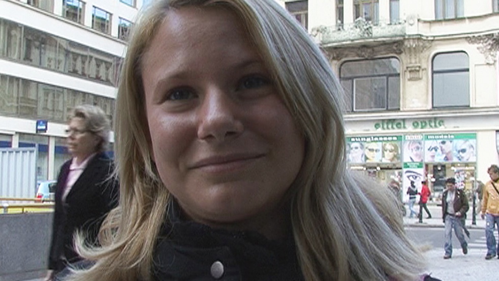 Elevator ride with Kristyna