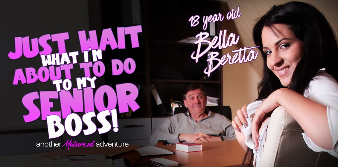 British 62 year old boss gets seduced by his hot 18 year old Hungarian teen employer Bella Beretta