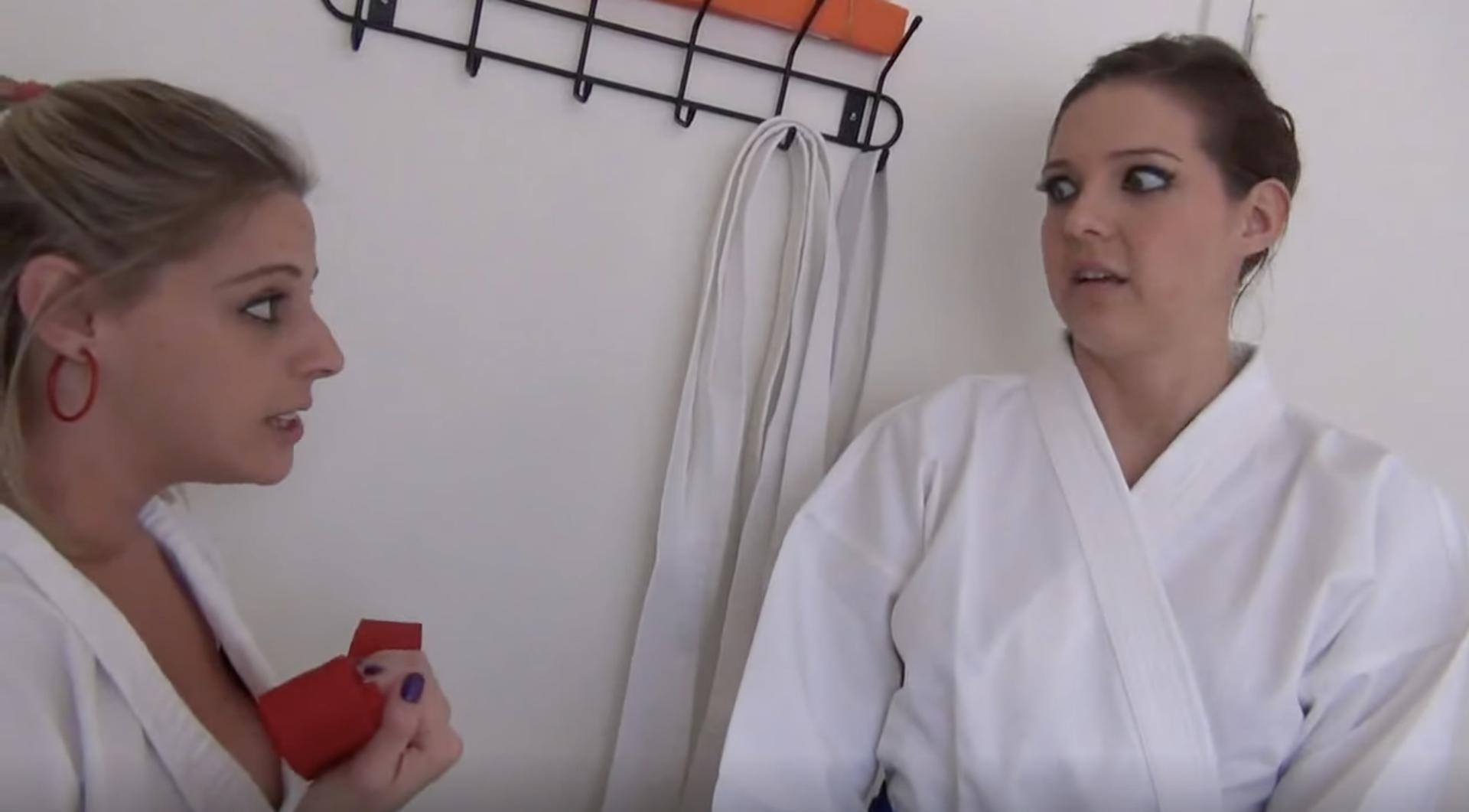 SADIE EARNS HER RED BELT :: KARATE FOOTJOB