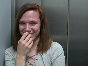 My first time in the elevator & caught directly!