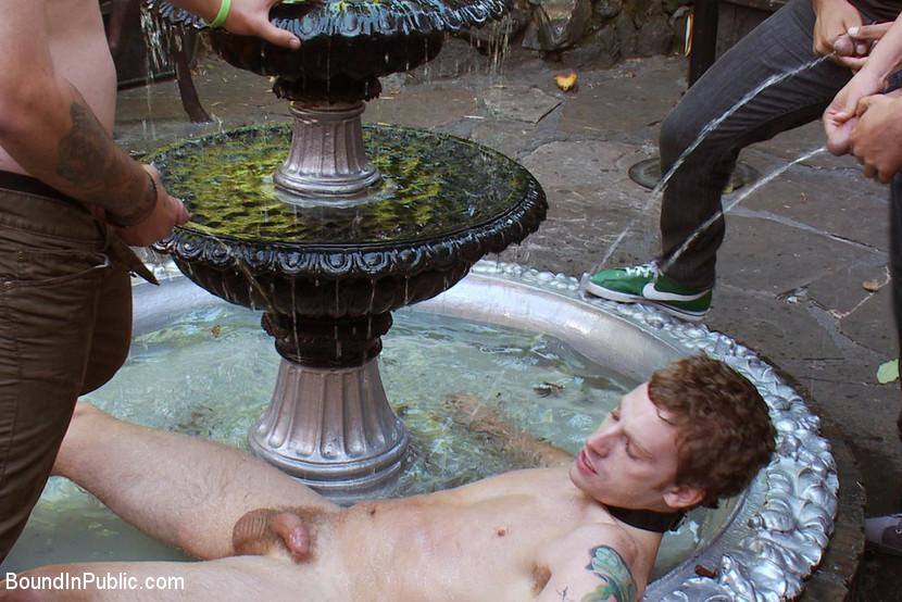 Sebastian Keys gets his ass stretched and pissed on in a public bar.