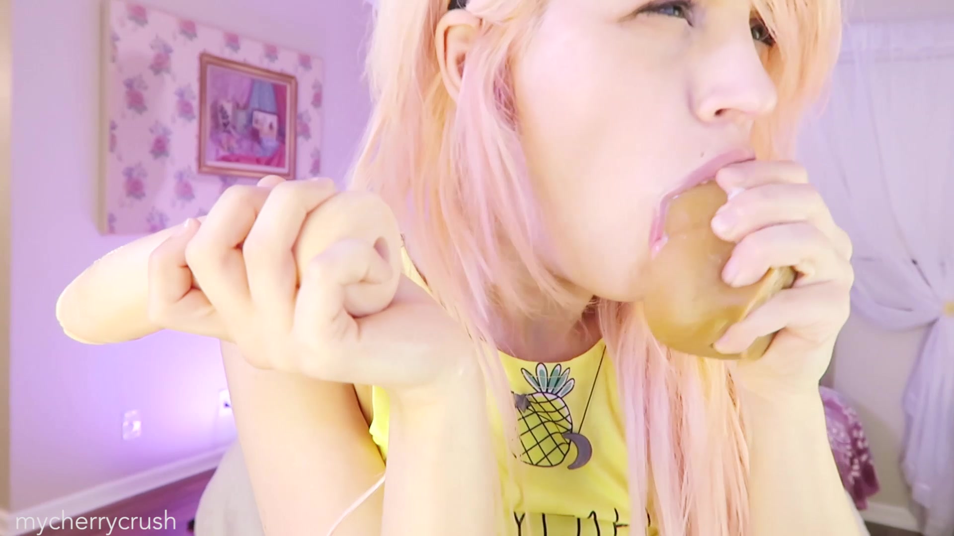 Double Dildo deep throat