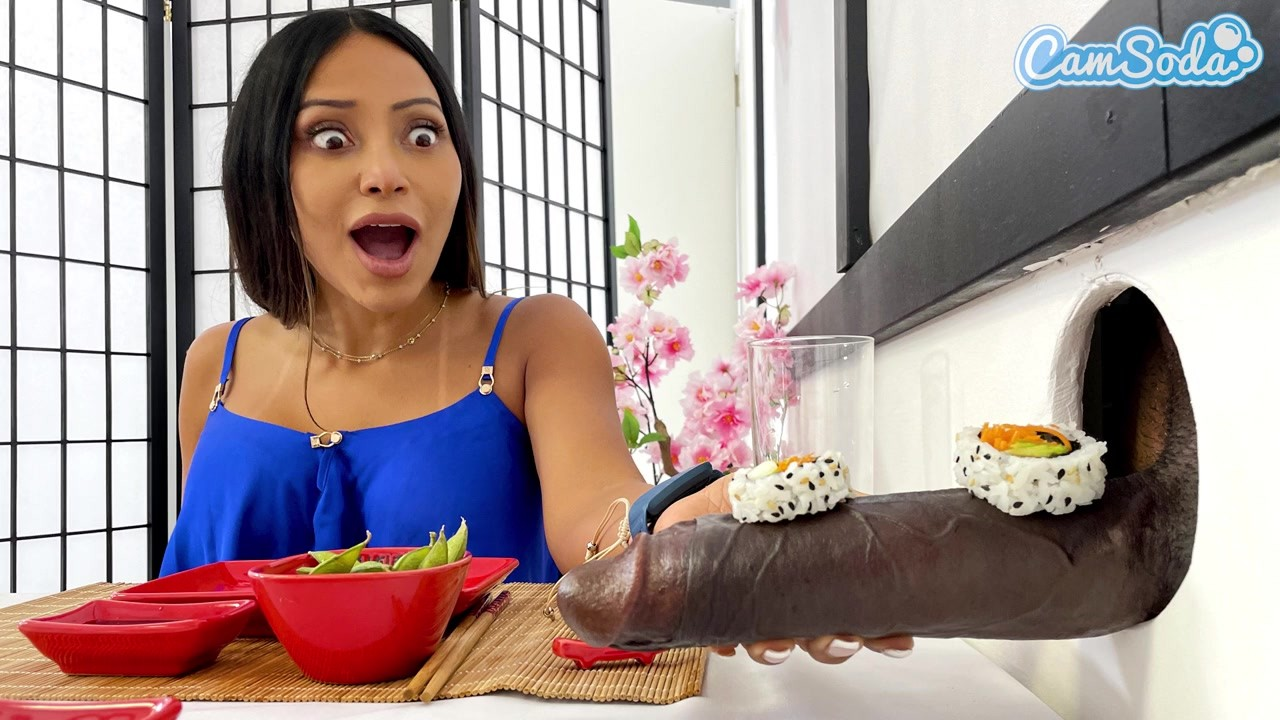 Big Tit Lesbian MILFs Sushi Glory Hole Experience- BBC Blowjob and Cute Asian Teen