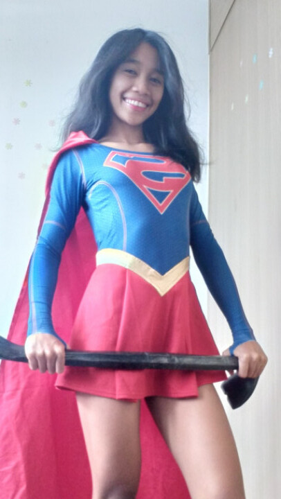 cosplay super girl riding dildo