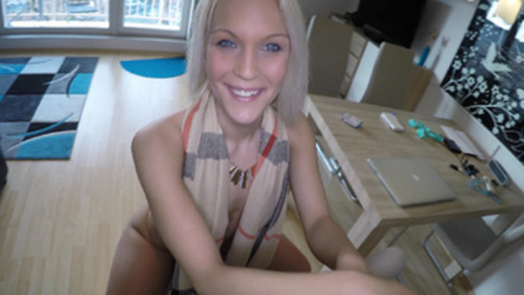 Cecilia Scott - 18 to 21 Blonde Sucks Cock in POV