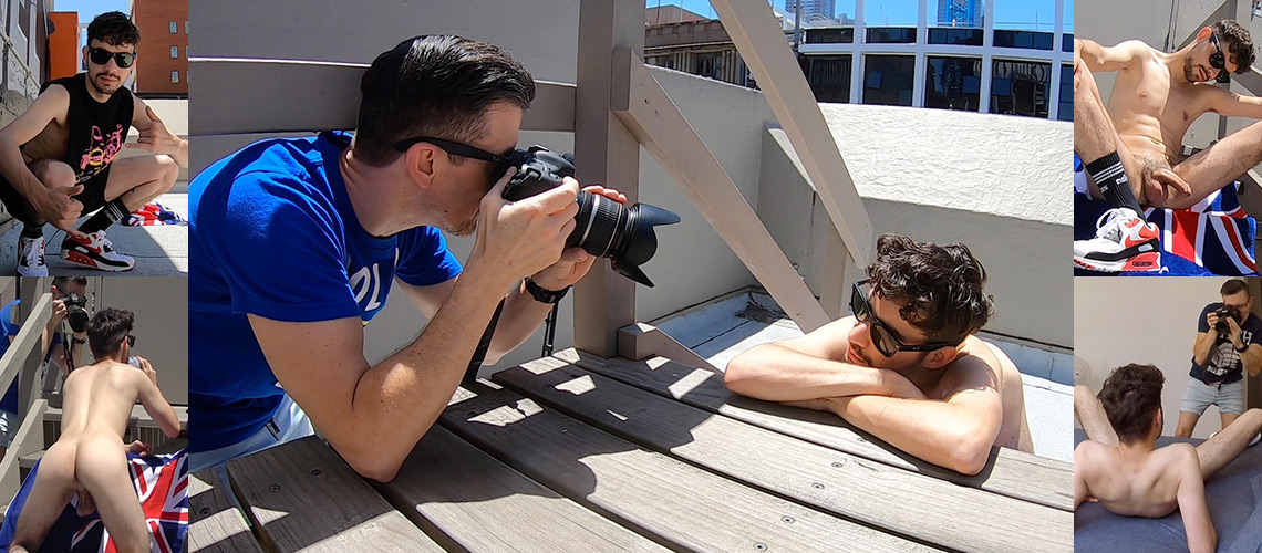 Behind the scenes with French boy Brock on the roof