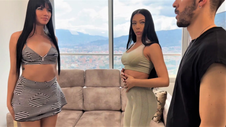 Hot Venezuelan girls fuck trainer