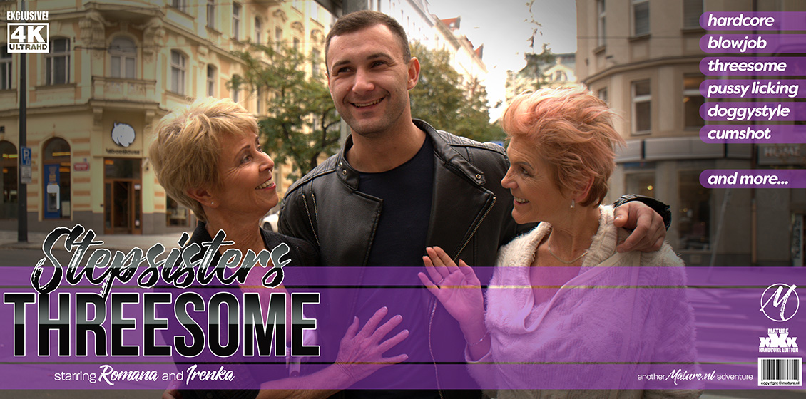 Two older stepsisters trick a younger dude into a threesome