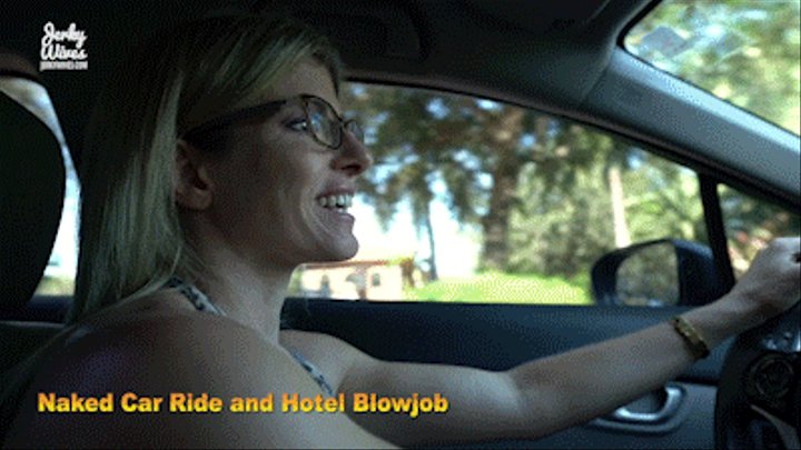 Naked Car Ride and Hotel Blowjob