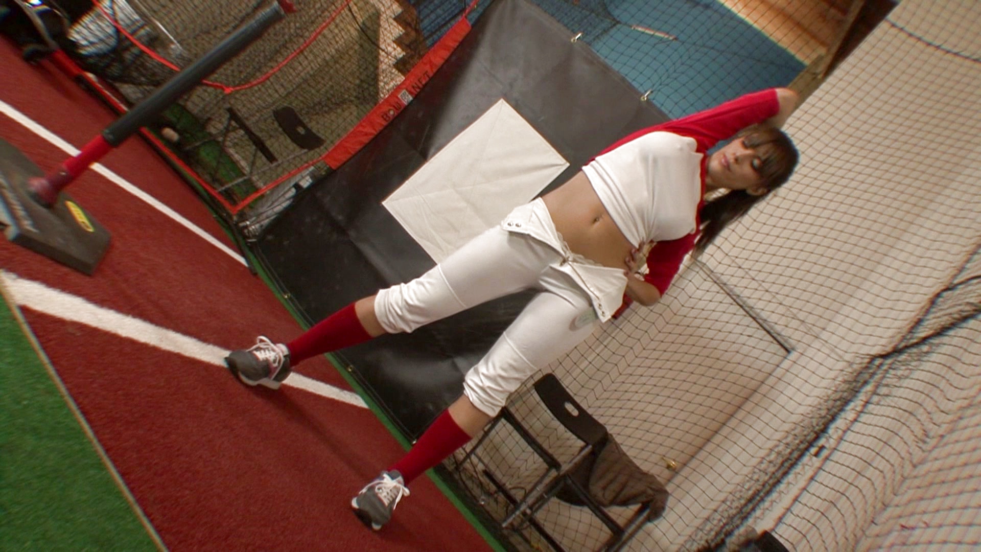 Alexa Nicole gets served up a screwball