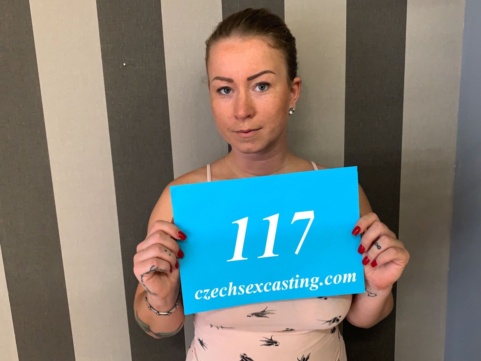 Chubby blonde shows off her skills