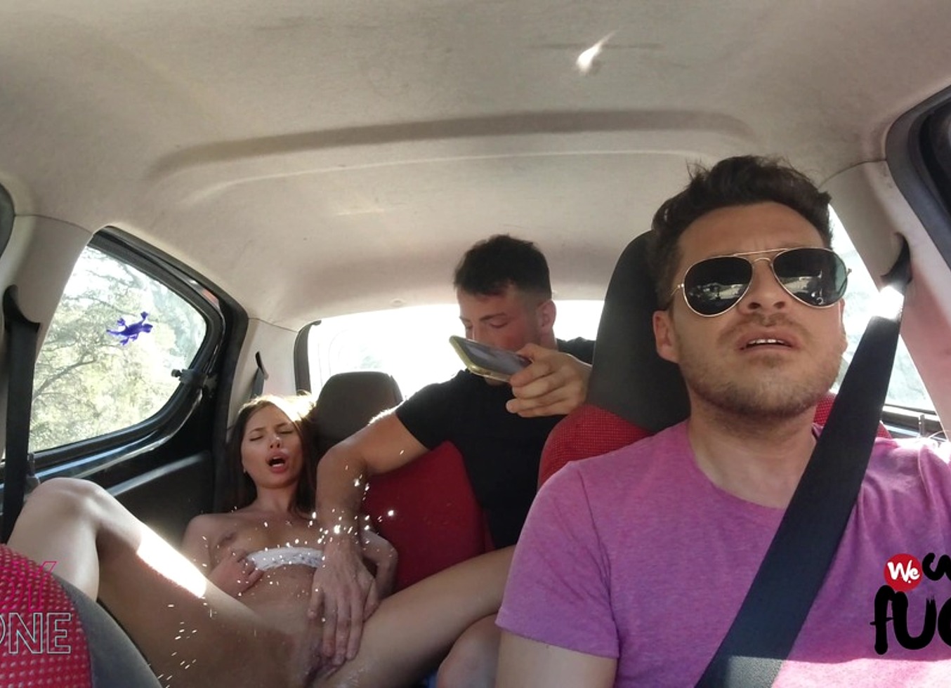 BABY NICOLS FUCKING AND SQUIRTING WITH A FRIEND ON AN UBER!