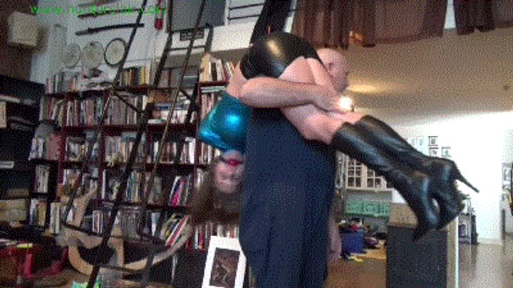 His prey tried to escape & ended up in a brutal hair tied, crotch roped strappado