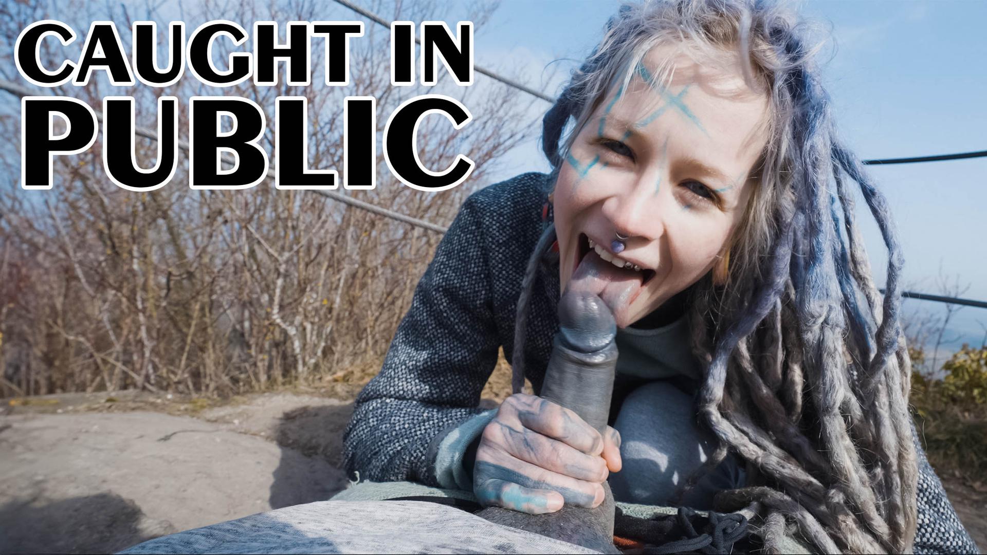 Caught while having a wild public sex