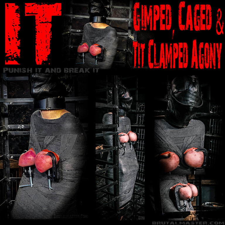 It - Gimped Caged and Tit Clamped Agony