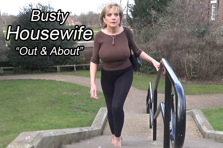 Busty Housewife Out And About