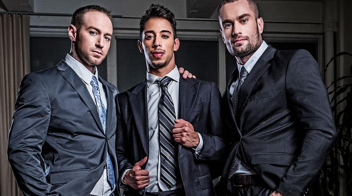Drae Axtell’s Corporate Threesome With Dylan James And Stas Landon