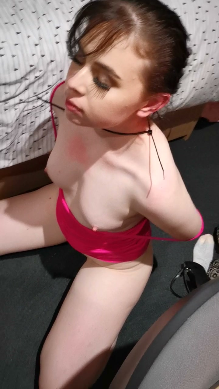 18 Yo Submissive Teen Zip Tied & Throatfucked