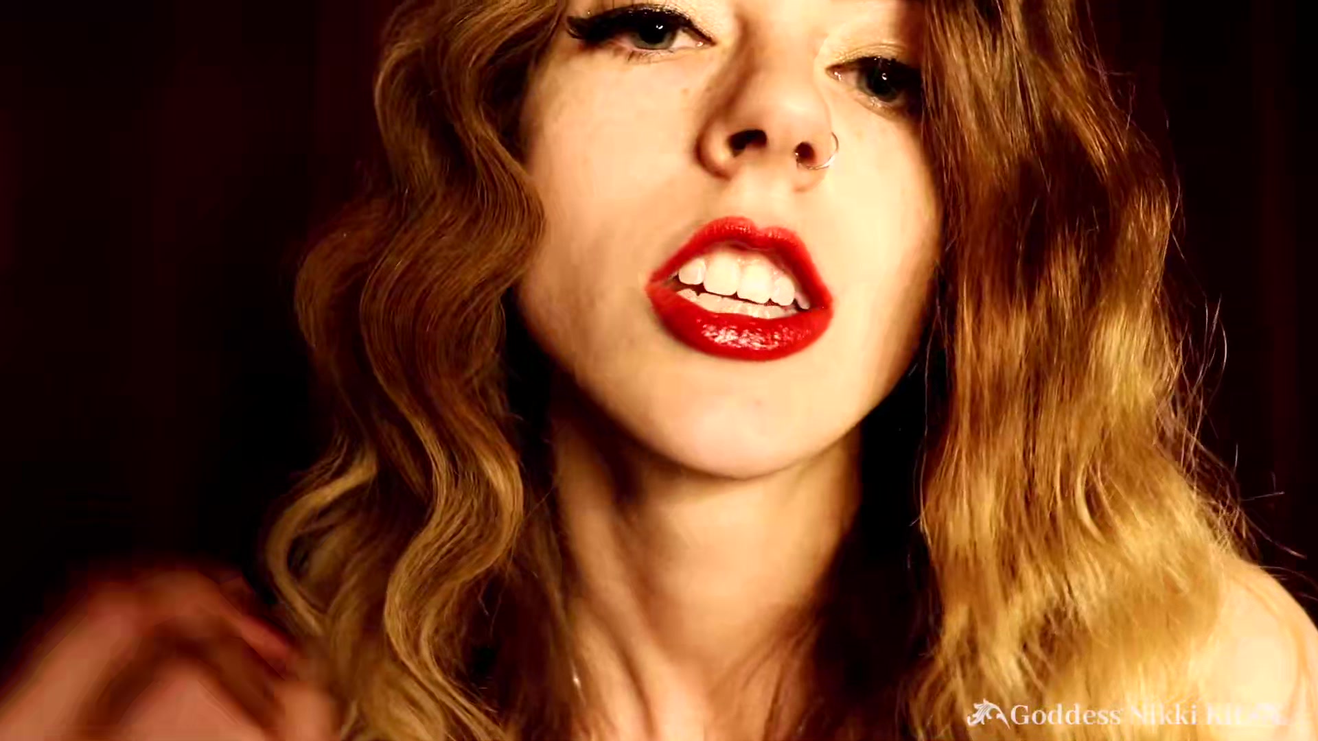 Red Lipstick Mouth Fetish FemDom JOI