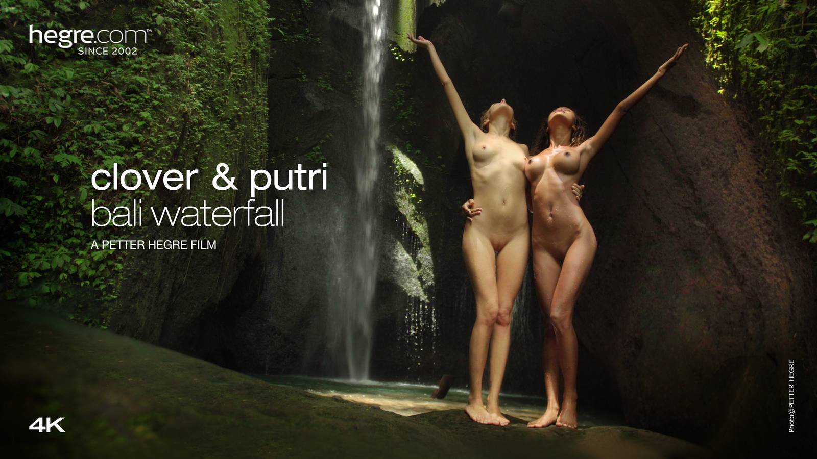 Clover and Putri Naked In Bali Waterfall