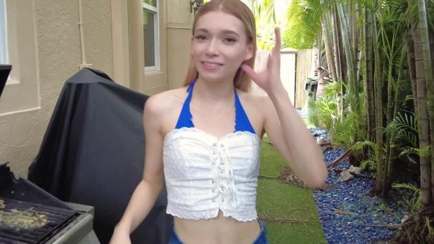 Jennifer Marie Strips Outside