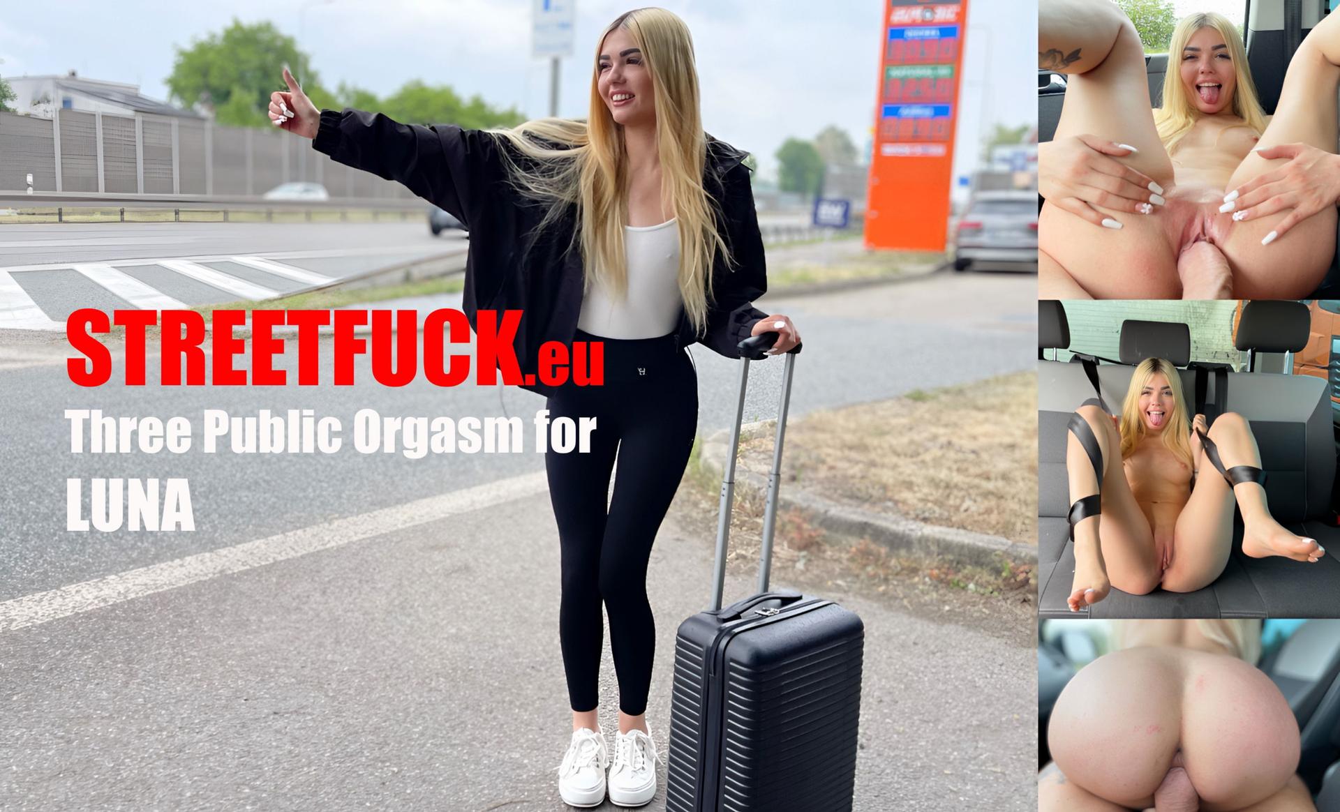 Streetfuck Three Orgasm for Luna BBunny