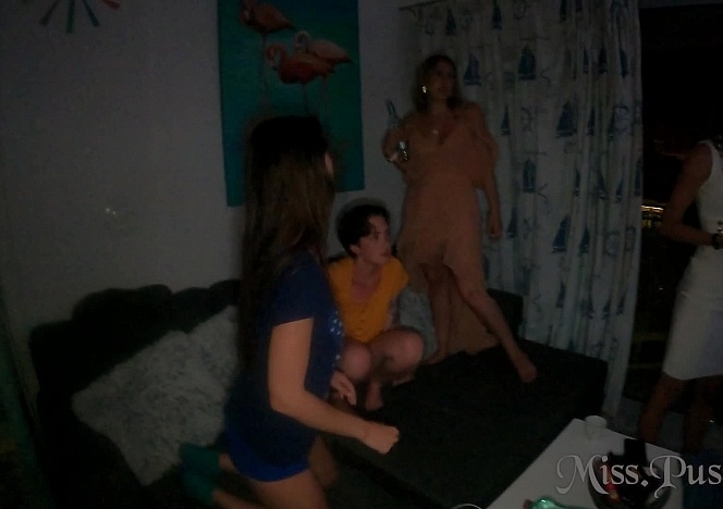 Late Night Vacation Lesbian Party Strapon Banging Miss Pussycat Adriana Rebeka Ruby Sammy