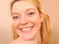 Screwed teen blonde takes hot load in her mouth