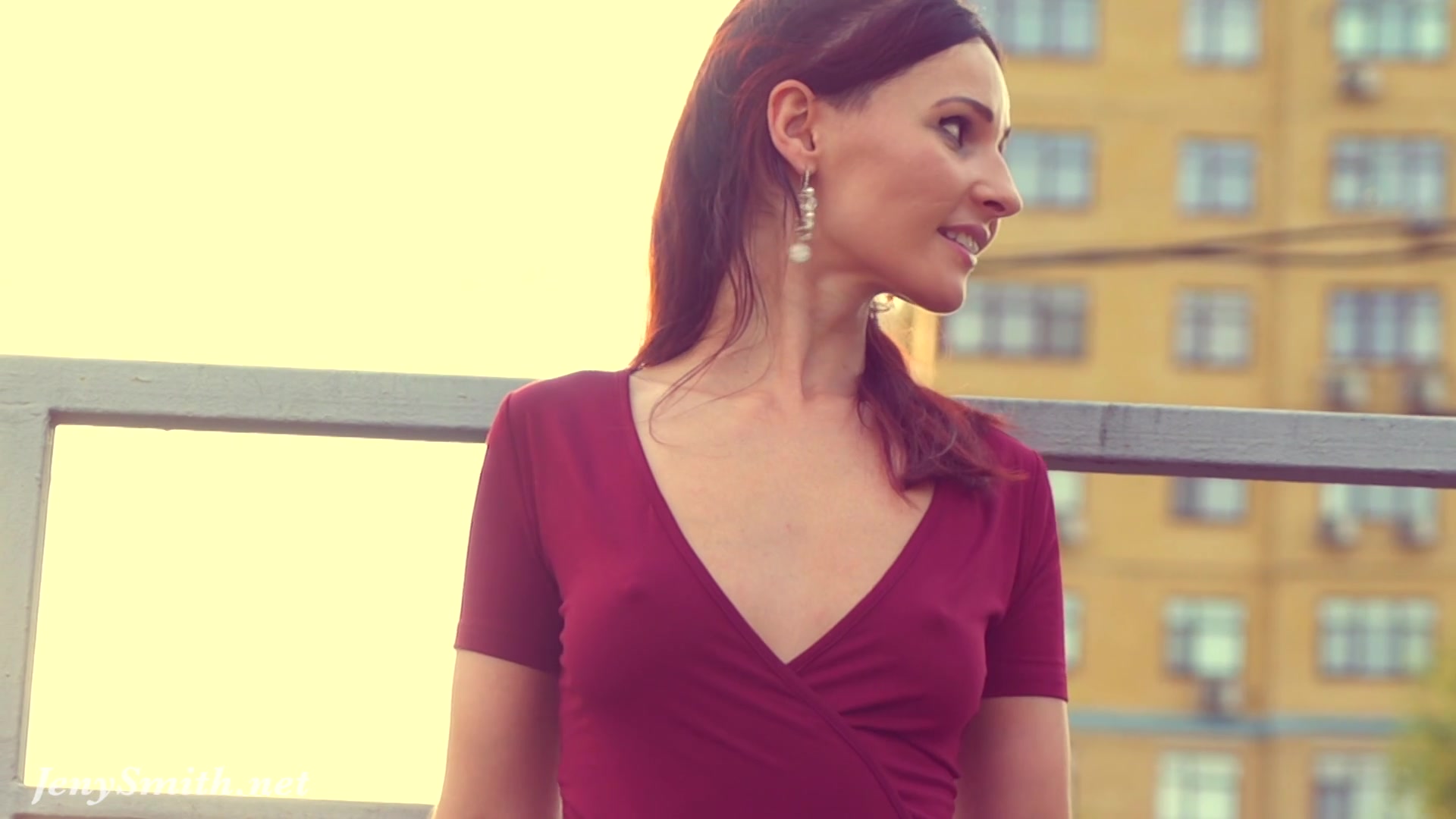 The V Type Red Dress