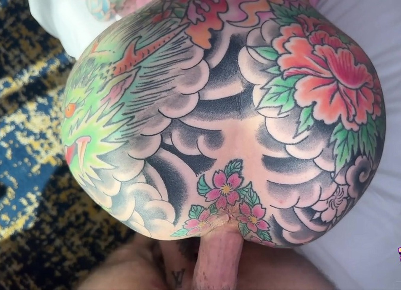 Tatted Split Tongue Slut Tiger Lilly Worships my Dick