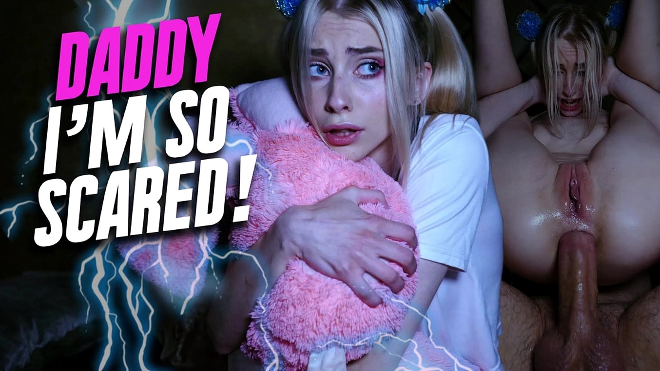Jean-Marie Corda fucks his girlfriend's daughter in the ass when she comes to his bed scared by a thunderstorm MS043
