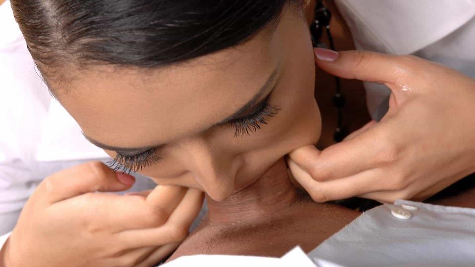 Lifting his spirits, cock first!