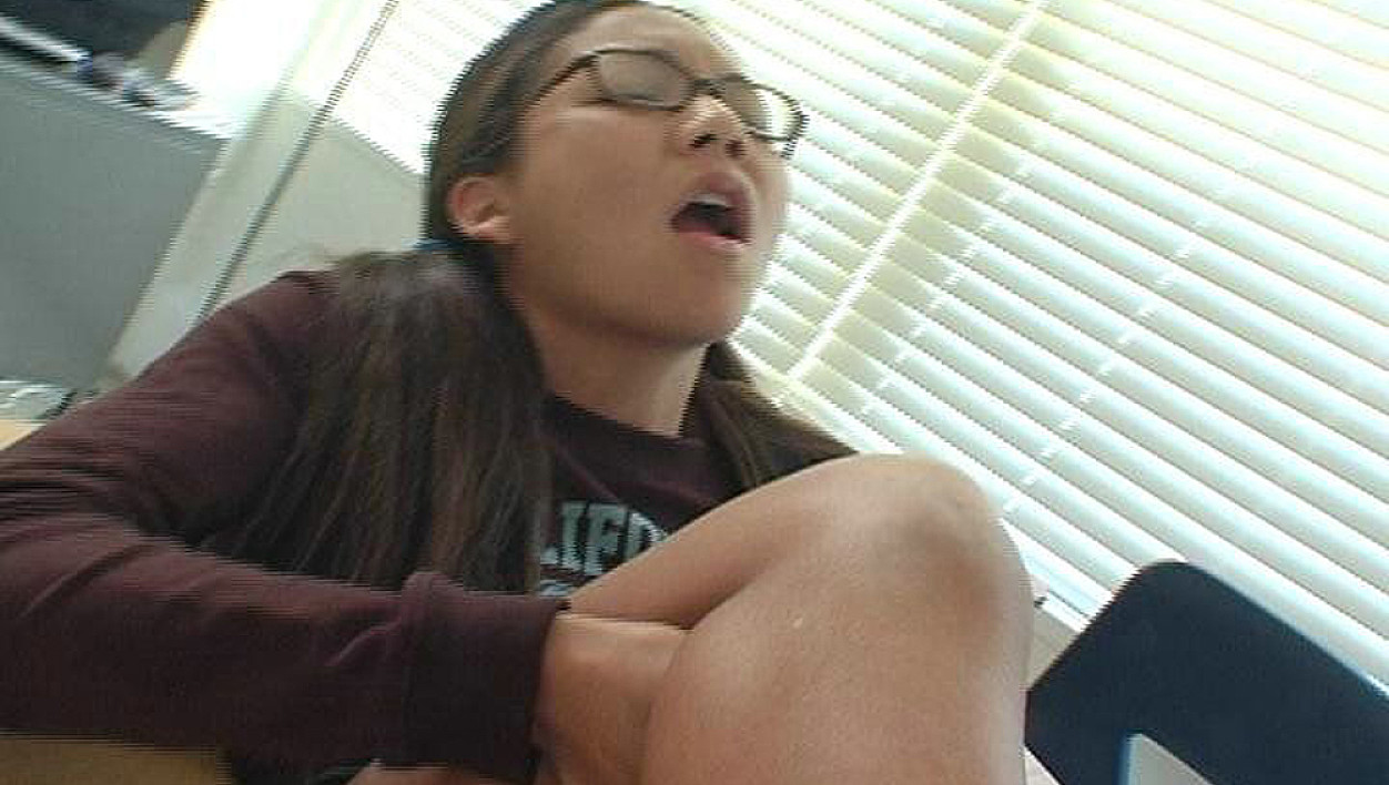 Keeani Lei fucking in the classroom with her natural tits