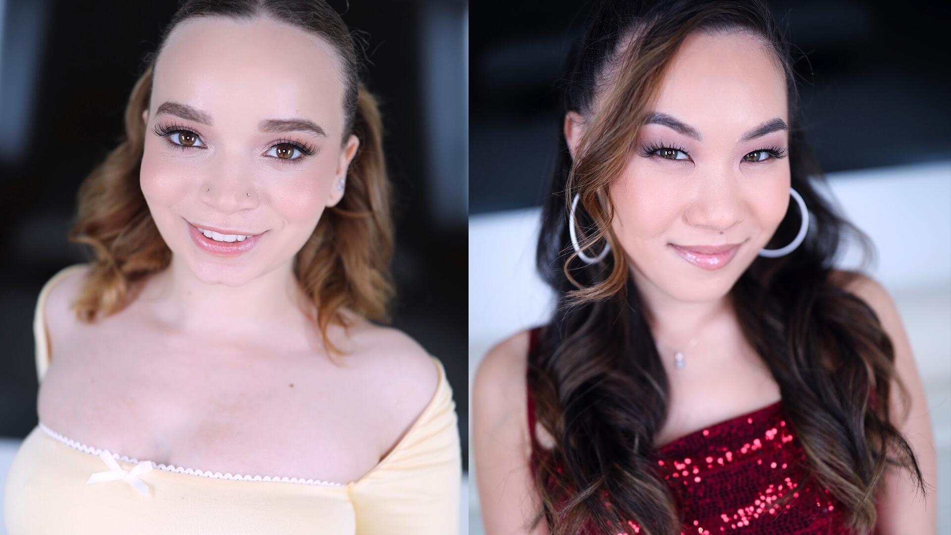 Amateur Allure Presents Selina Imai And Kimmy Kimm Draining Balls And Swallowing Cum