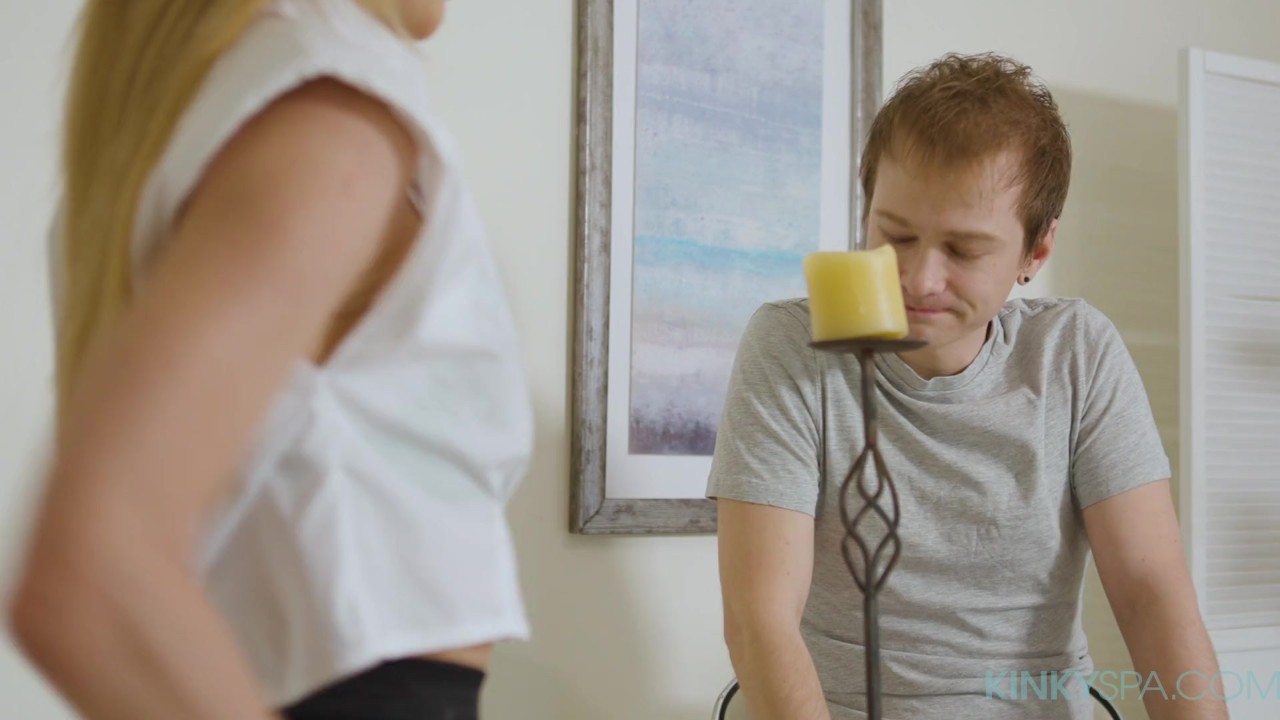 Hot blonde Aiden Ashley gets the "full treatment" by her hung young massage therapist