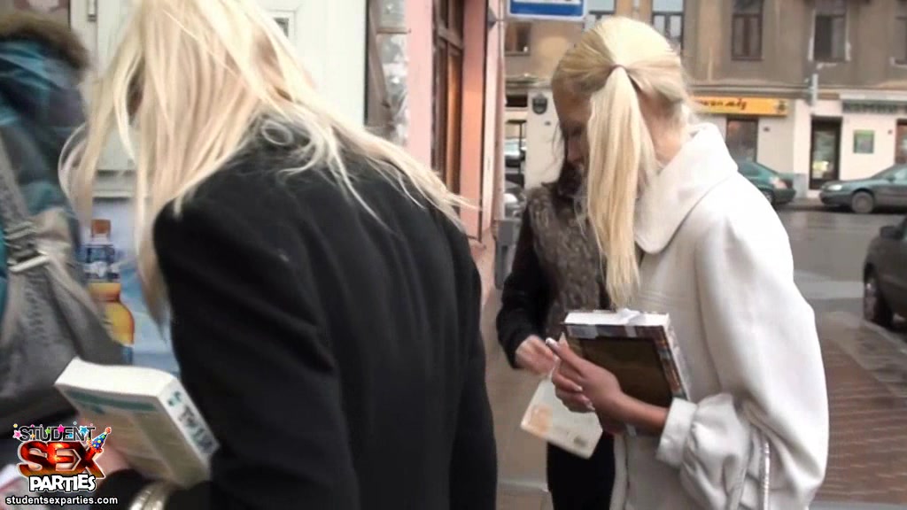 Celebrating exams with hot college sluts, part 1