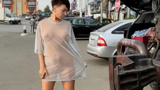 Naughty traveling by car
