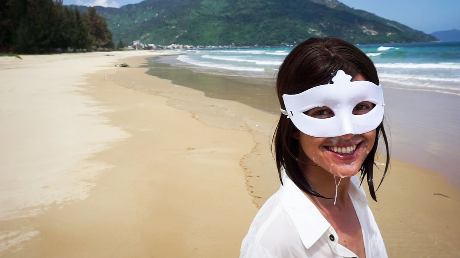 Public Piss Drinking and Cum Facial on the Beach