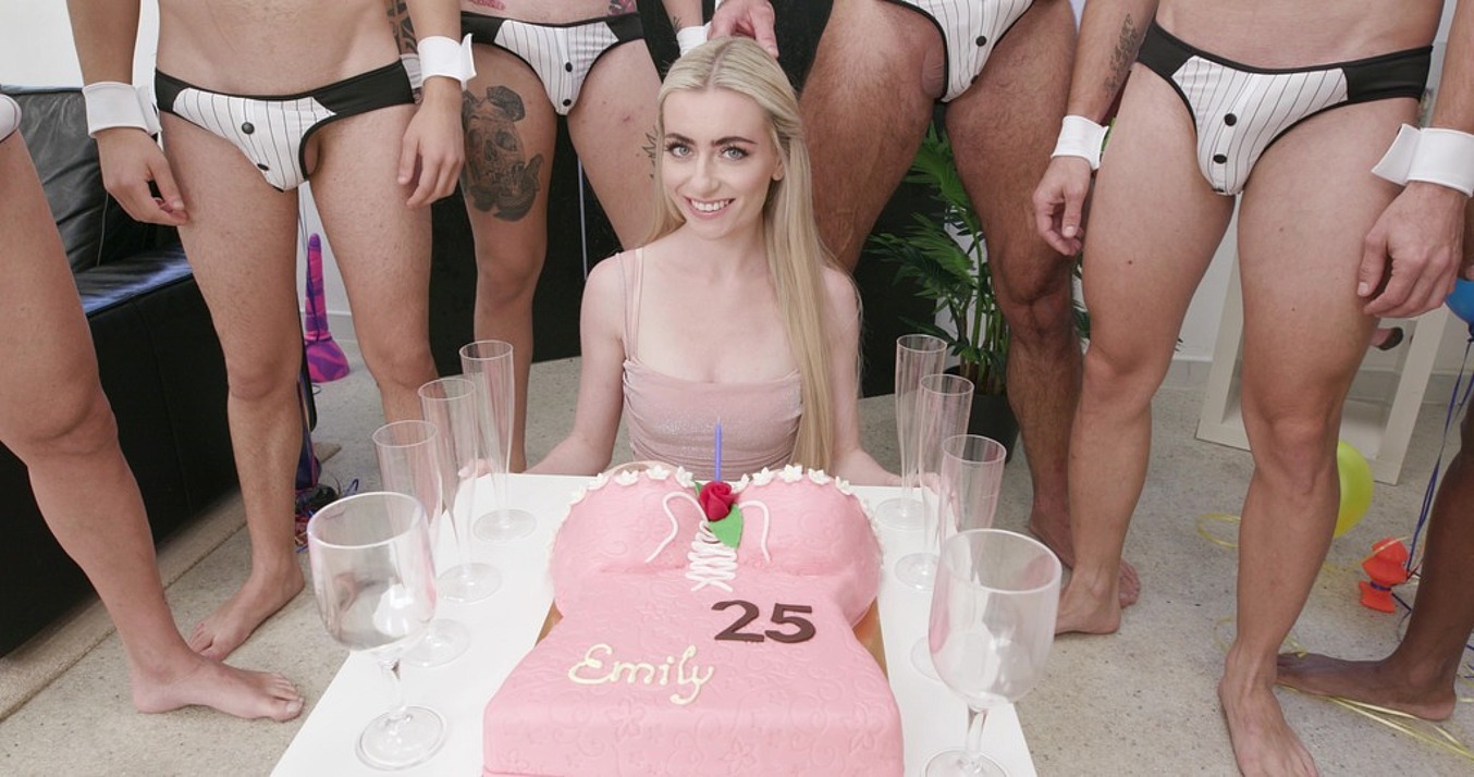 Birthday Party, 7on1, Emily Belle , ATM, Balls Deep, DAP, Rough Sex, Big Gapes, Facial, Swallow GIO2256