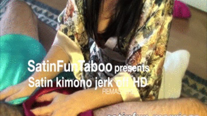 Satin kimono jerk off