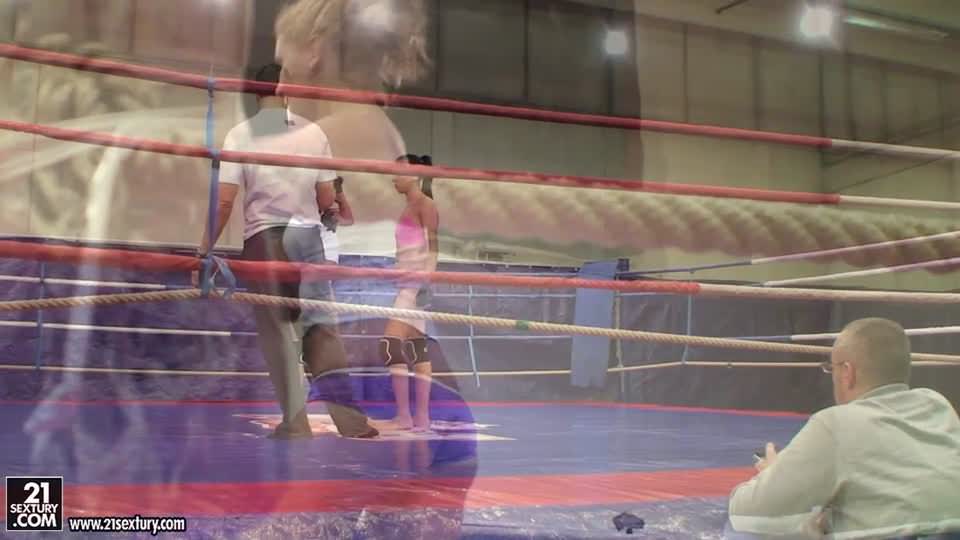 NudeFightClub backstage with Becky Stevens and Barbie Black