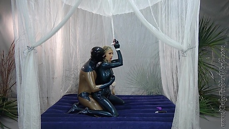 Egyptian Rubberprincess Used in Bondage