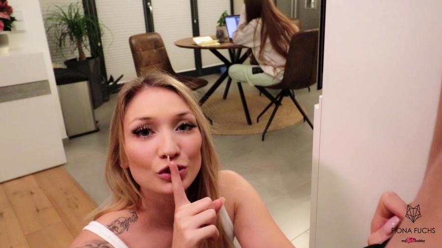 PSSST! Secret blowjob behind Liah's back