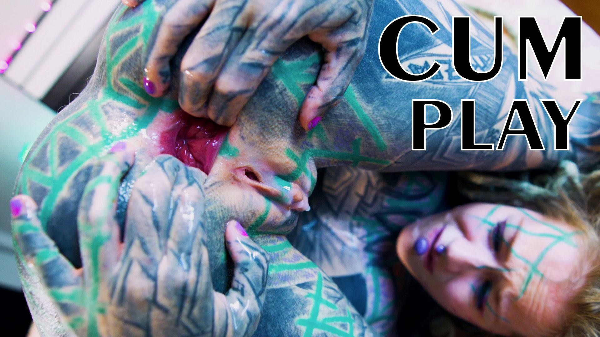 Tattoo Anal Gape Loving Girl Cumplay