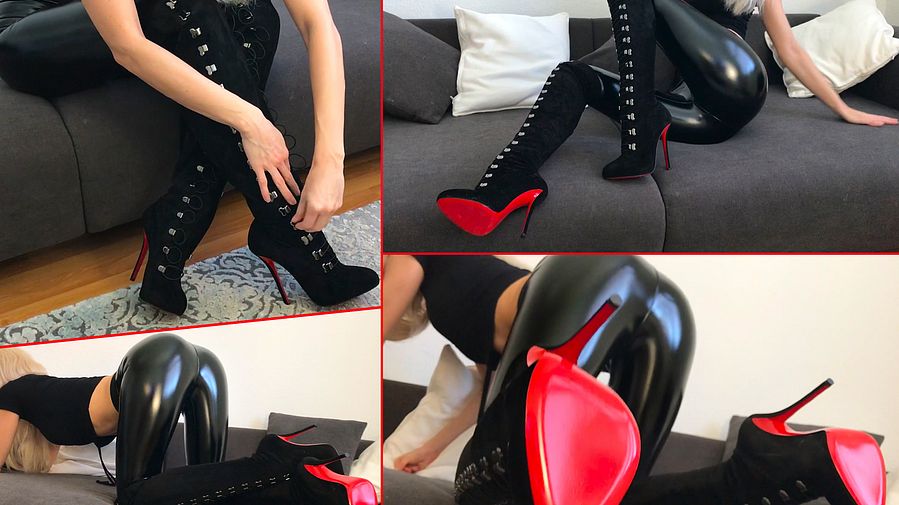 Lick my boots LOSER! Do you deserve to jerk off !!