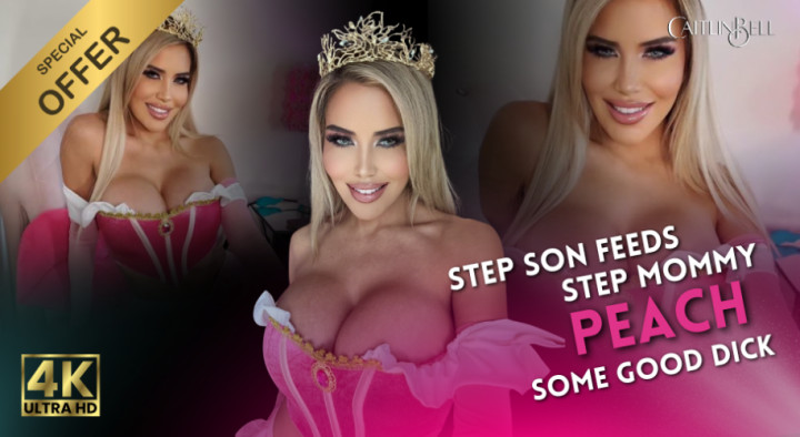 Step son feeds step mommy peach some good dick