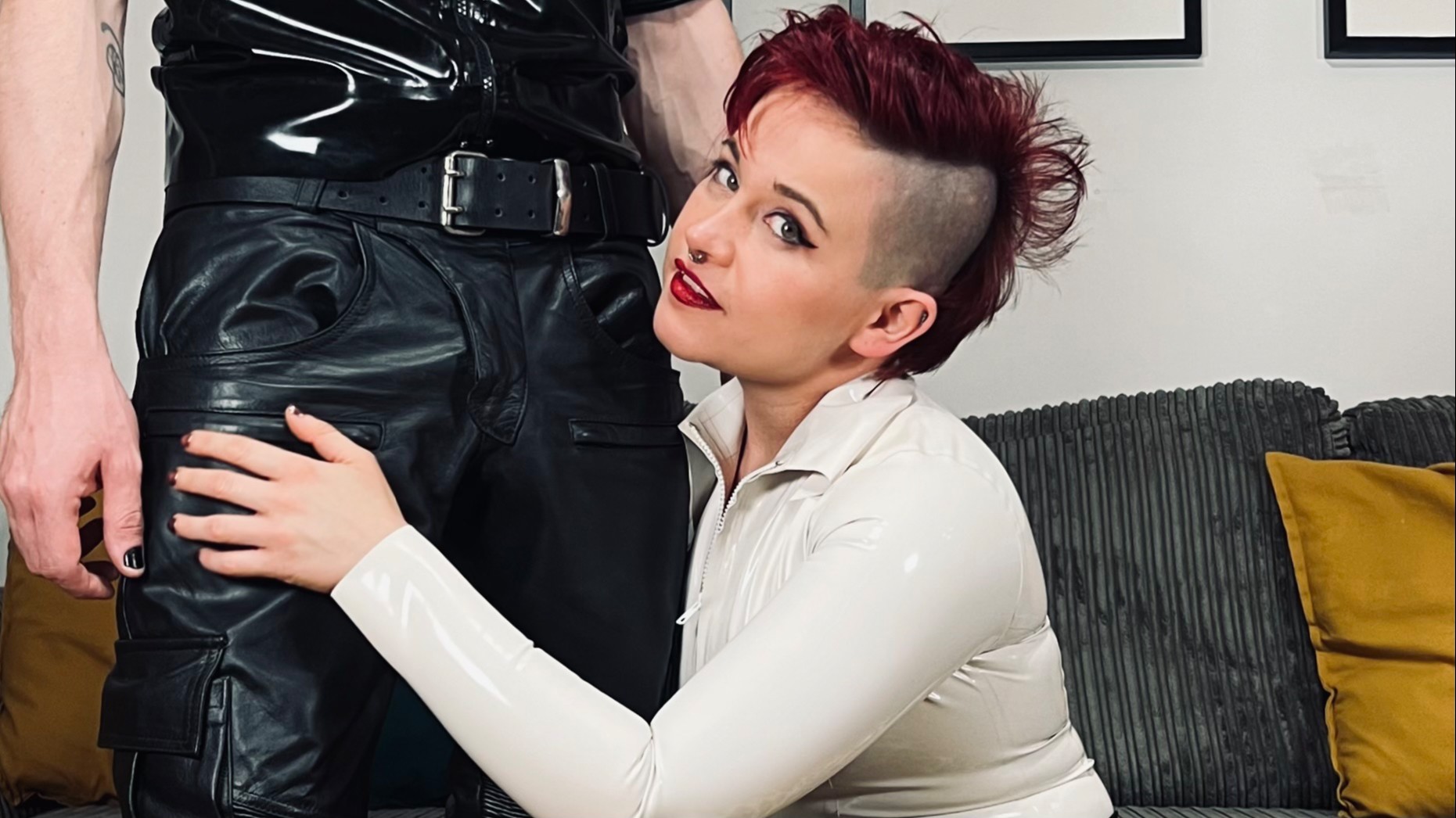 Latex Leopard Skirt
