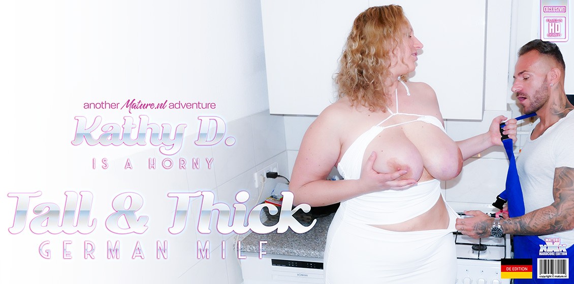 Thick German MILF Kathy D. Has a Big Ass and Tits She Uses to Seduce the Handyman Into Sex at Home