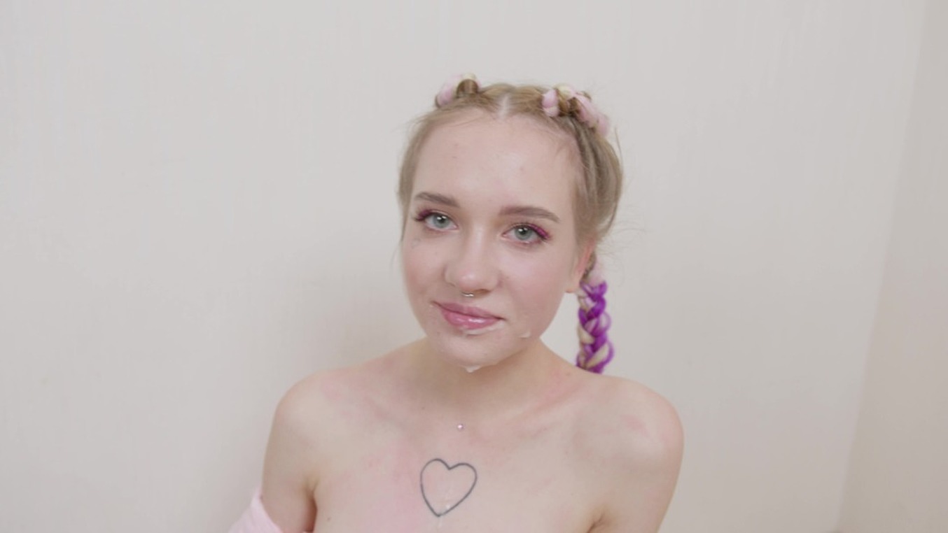 Anal Fucking with Petite 18 yo Goldie Small with Gapes, Balls Deep Anal and Cum on Face MRA008
